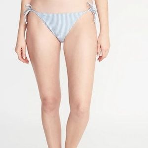 Old Navy Textured-Stripe String Bikini Bottoms New